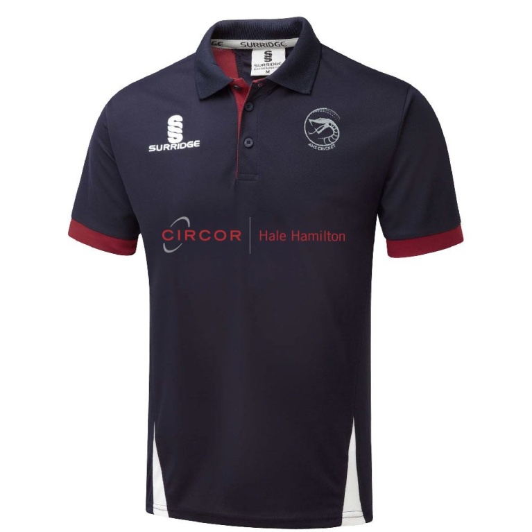 AMS Blade Polo Shirt : Navy / Maroon / White