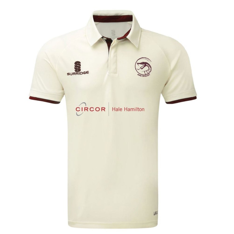 AMS Ergo Short Sleeve Maroon Trim Shirt