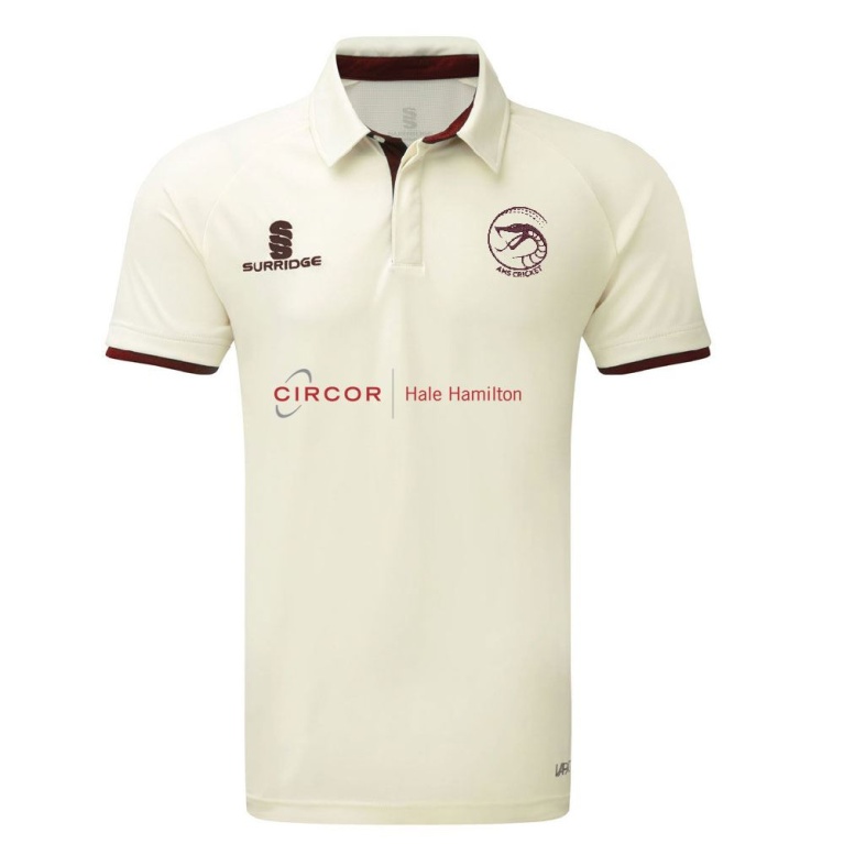AMS Ergo Short Sleeve Maroon Trim Shirt