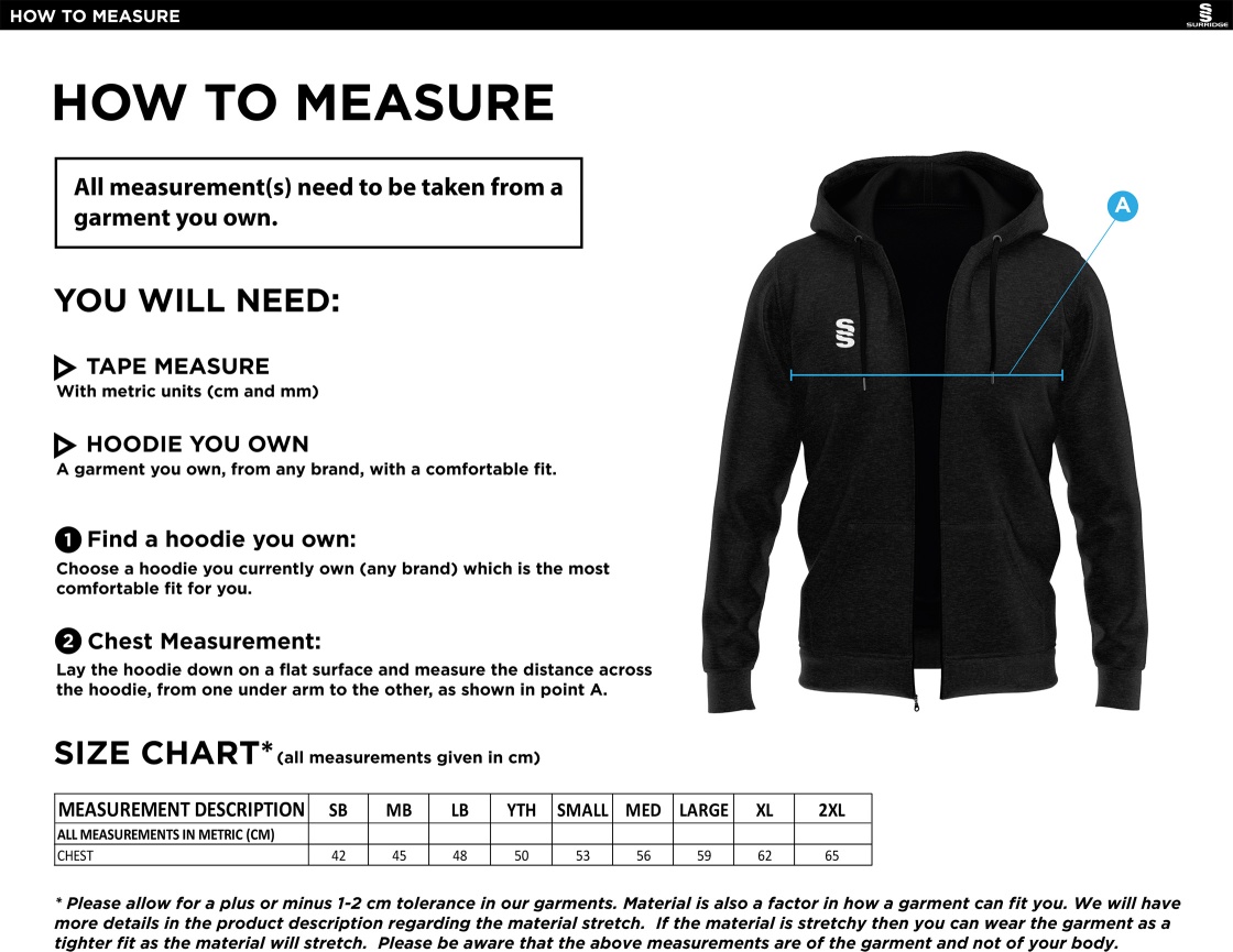 AMS Blade Hoody : Navy / Maroon / White - Size Guide